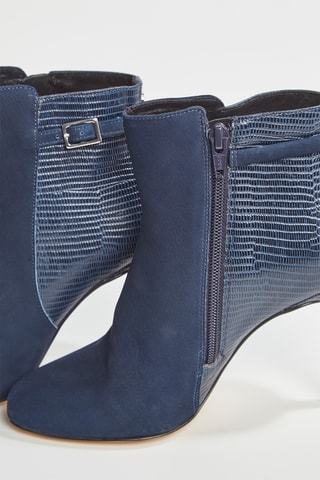 Bottines en cuir Zolira - Bleu marine