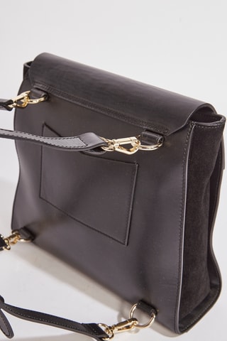 Mochila em couro Laya - Preto