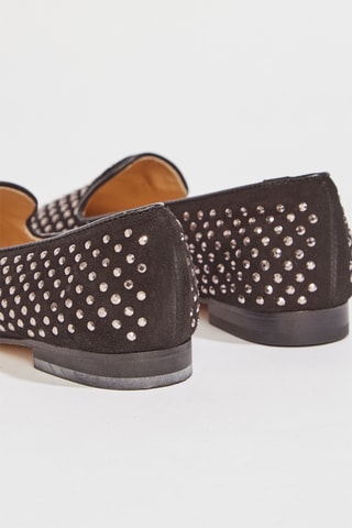 Slippers de couro Abo - Preto