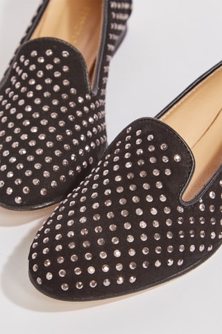 Slippers de couro Abo - Preto