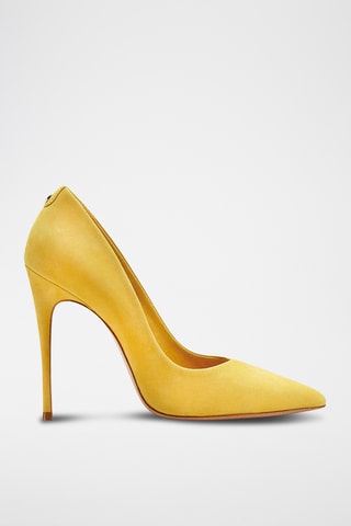 Sapatos de salto em nobuck Aelia - Amarelo