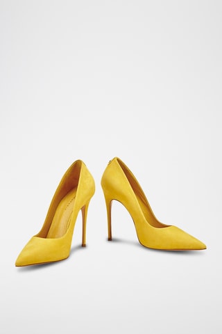 Sapatos de salto em nobuck Aelia - Amarelo