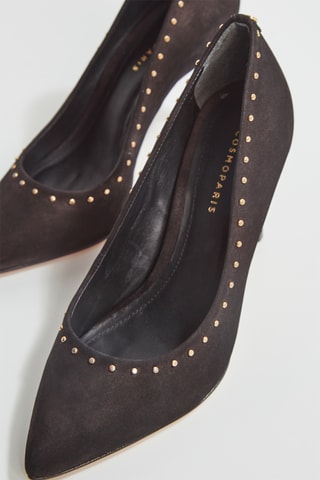 Sapatos de salto em nobuck Azo - Preto