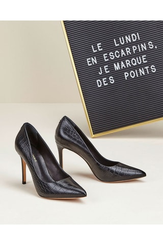 Sapatos de salto em couro Azoa - Preto