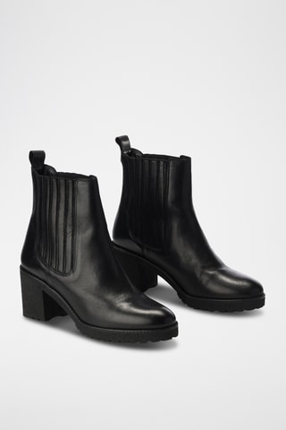 Botins em couro Bena - Preto