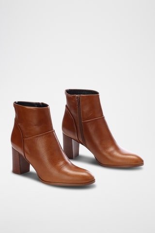 Botins em couro Carella - Castanho