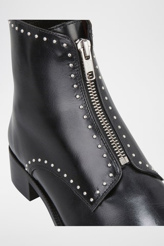 Botins em couro Erome - Preto