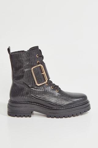 Botins em couro Fabina - Preto