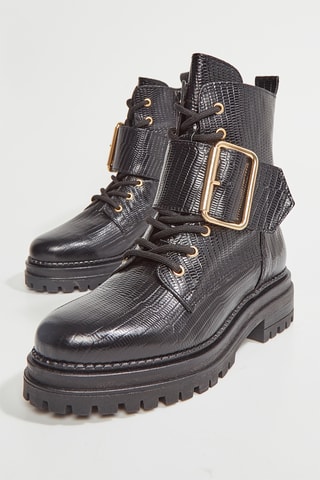 Botins em couro Fabina - Preto