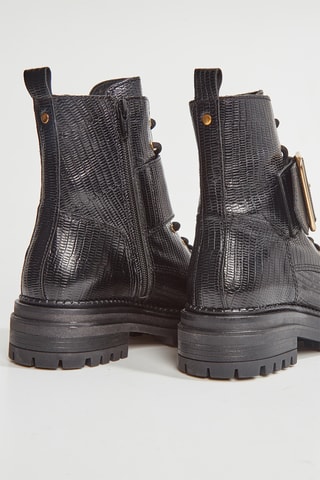 Botins em couro Fabina - Preto