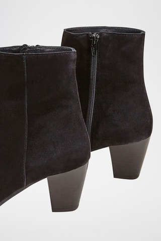 Bottines en cuir de chèvre Fanno - Noir