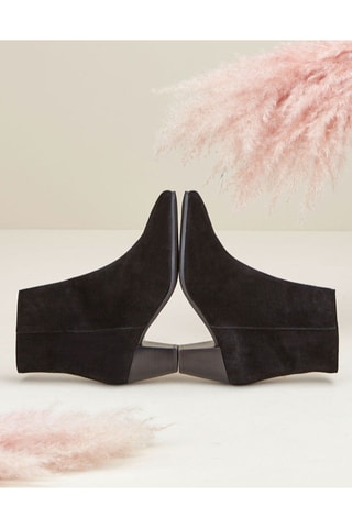 Bottines en cuir de chèvre Fanno - Noir