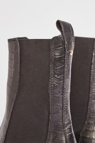 Botins Chelsea em couro Felici2 - Preto