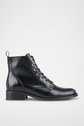 Botins em couro Fibi - Preto