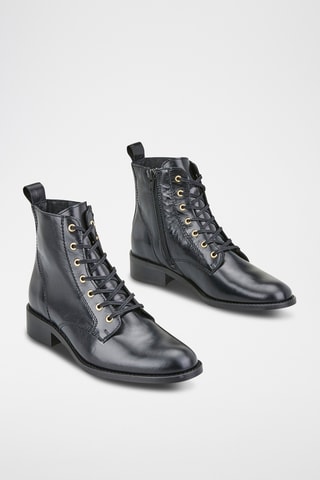 Botins em couro Fibi - Preto