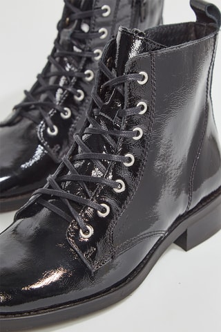 Botins em couro envernizado Fibi - Preto