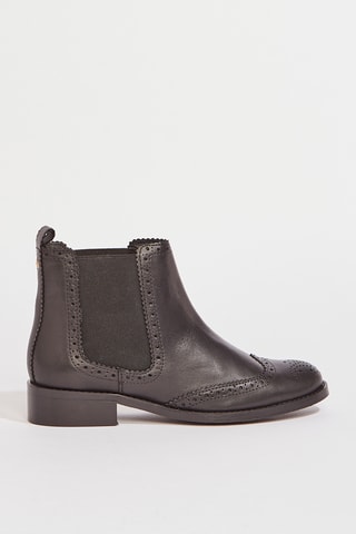 Botins Chelsea em couro Florencia - Preto