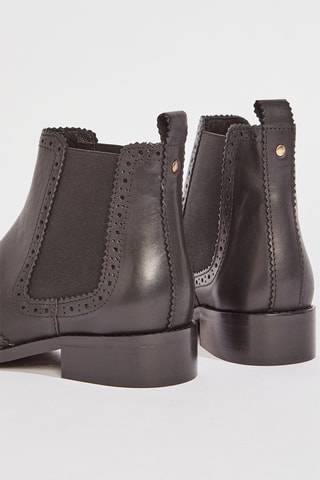 Botins Chelsea em couro Florencia - Preto