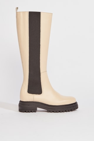 Botas em couro Florianea - Creme