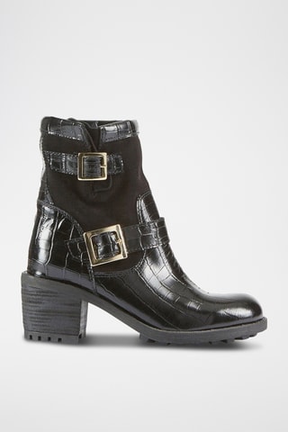 Botins em couro Flovia - Preto