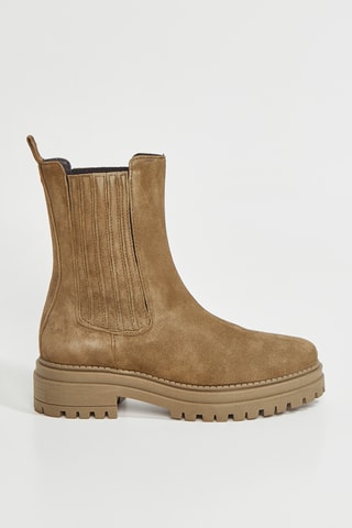 Botins em nobuck Freja - Caqui