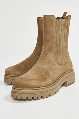 Botins em nobuck Freja - Caqui