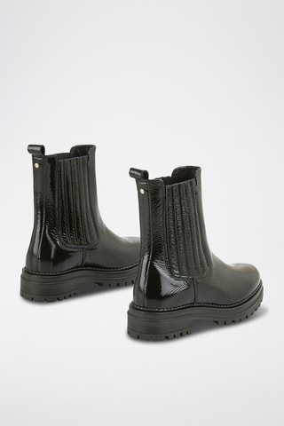 Botins em couro envernizado Freja - Preto