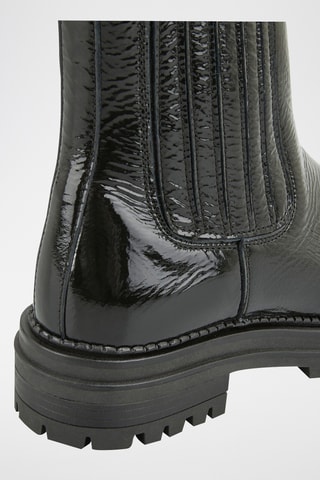 Botins em couro envernizado Freja - Preto