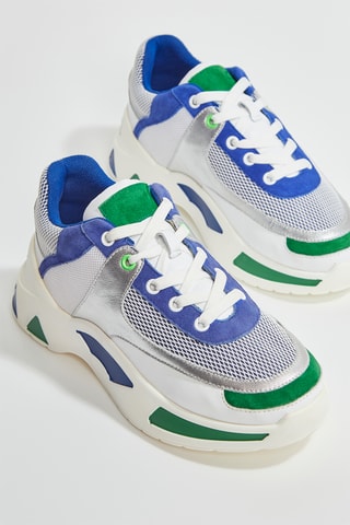 Sapatilhas com plataforma de couro Harena - Branco