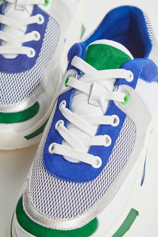 Sapatilhas com plataforma de couro Harena - Branco