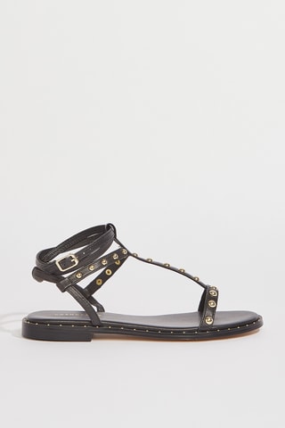 Sandálias em couro Helde - Preto