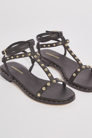 Sandálias em couro Helde - Preto