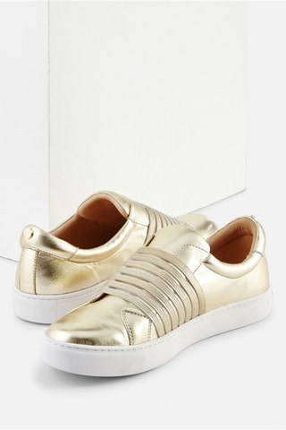 Slip-on em couro Heo - Dourado