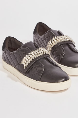 Sapatilhas em couro Hextra - Preto