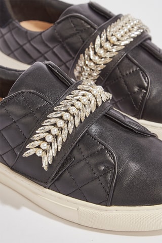 Sapatilhas em couro Hextra - Preto