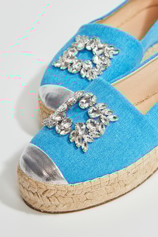 Alpargatas com plataforma Hijoa - Turquesa