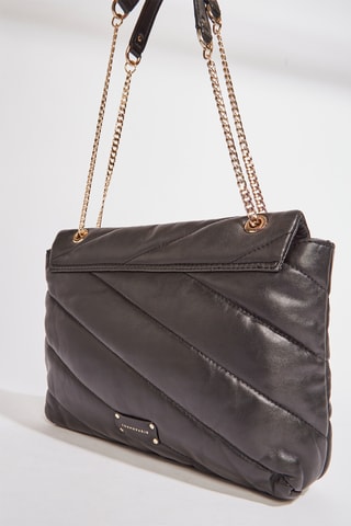 Mala de ombro em couro Aramelle - Preto