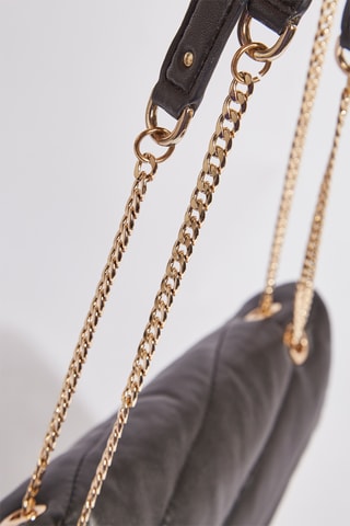 Mala de ombro em couro Aramelle - Preto