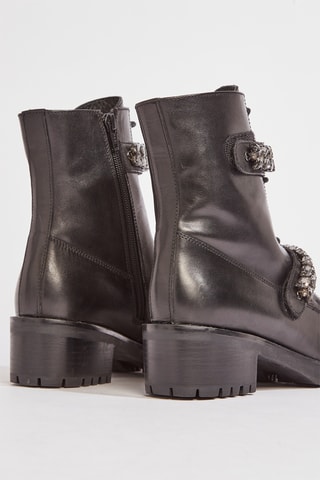 Botins em couro Kristal - Preto
