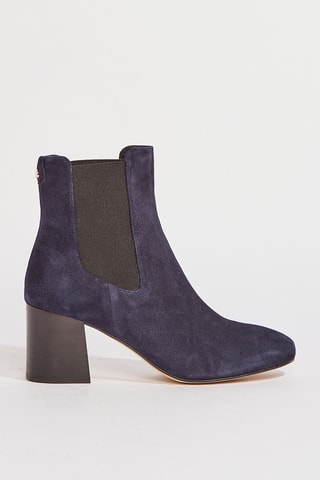 Botins Chelsea de nobuck Lacado2 - Azul-marinho