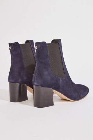 Botins Chelsea de nobuck Lacado2 - Azul-marinho