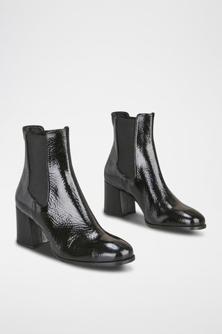 Botins Chelsea em couro Lanae - Preto