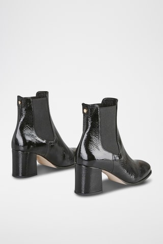 Botins Chelsea em couro Lanae - Preto
