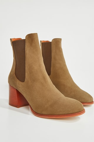 Botins Chelsea em nobuck Lanae - Caqui