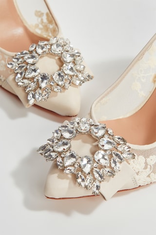 Sapatos de salto em couro Manifika - Dourado