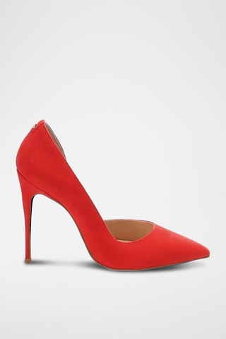 Sapatos de salto em nobuck Ornela - Vermelho