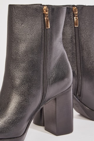 Botins em couro Randi - Preto