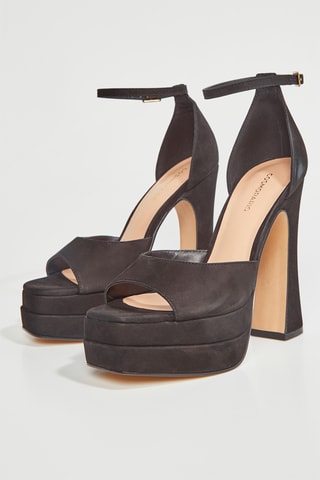 Sandálias de salto em nobuck Ravena - Preto