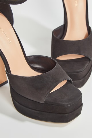 Sandálias de salto em nobuck Ravena - Preto