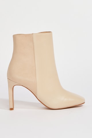 Botins em couro Reena - Bege